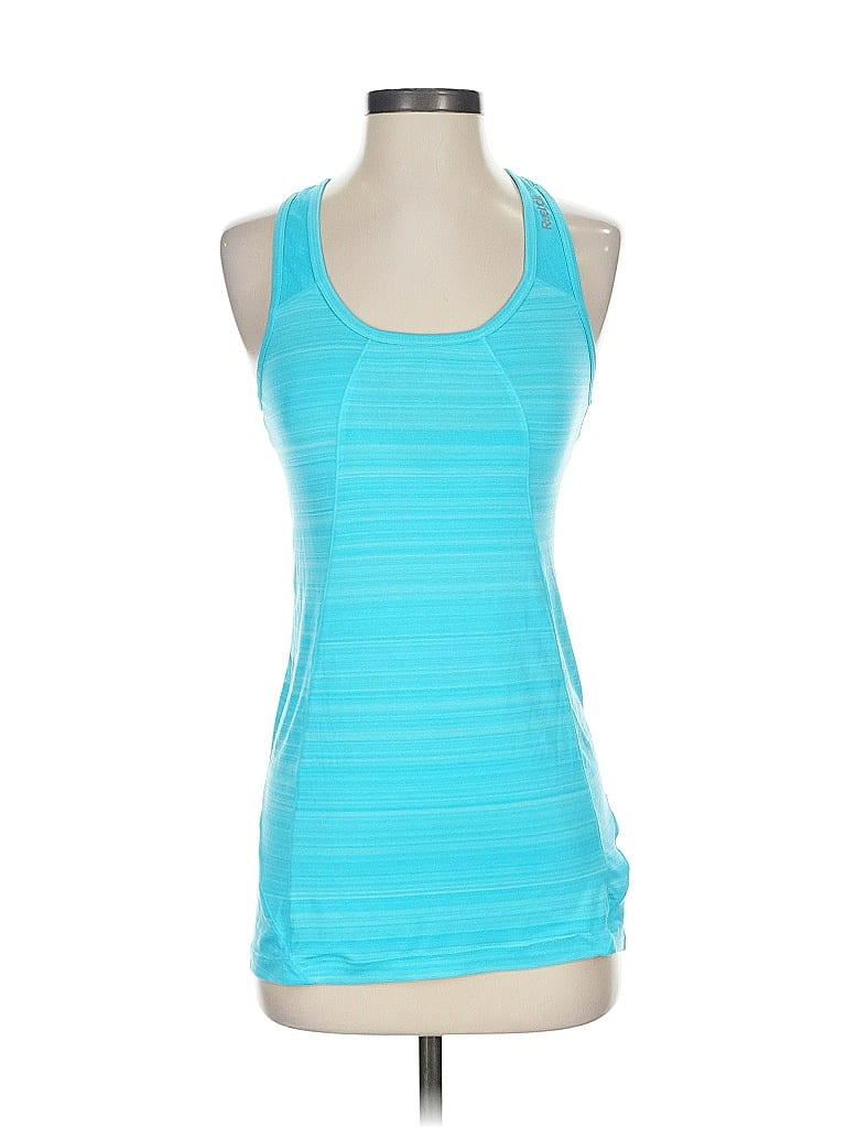 Pre-owned Reebok Tank Top Blue Halter Neckline Tops