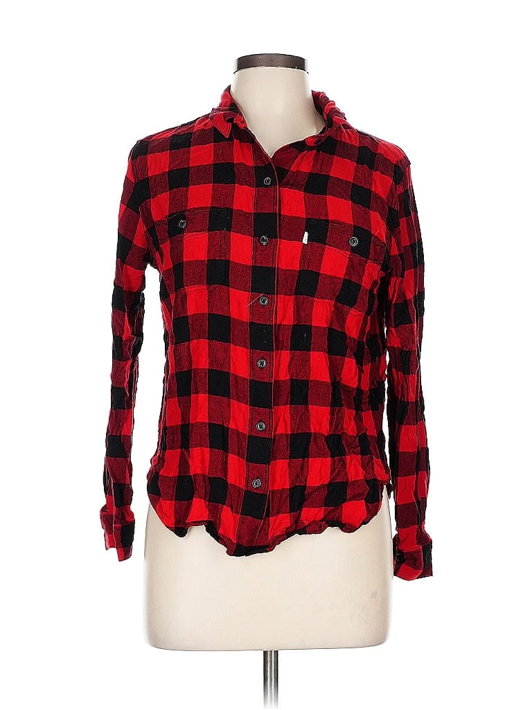 Pre-owned Levi's Long Sleeve Button Down Shirt In Red