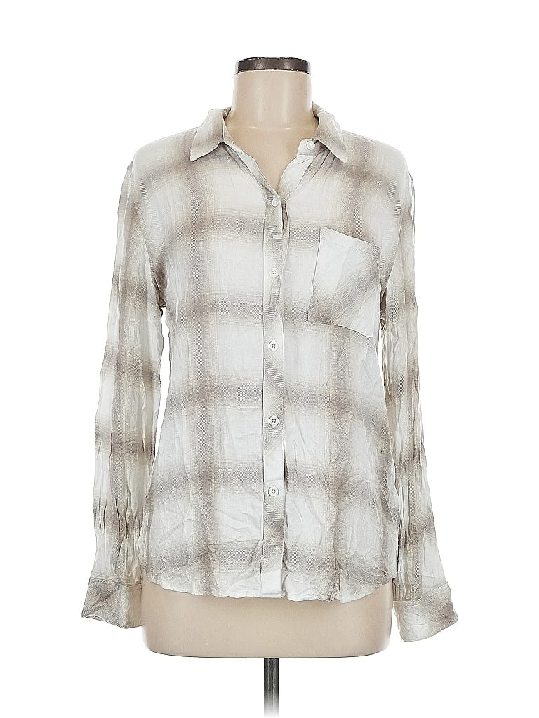 RAILS Pre-owned Long Sleeve Blouse In White