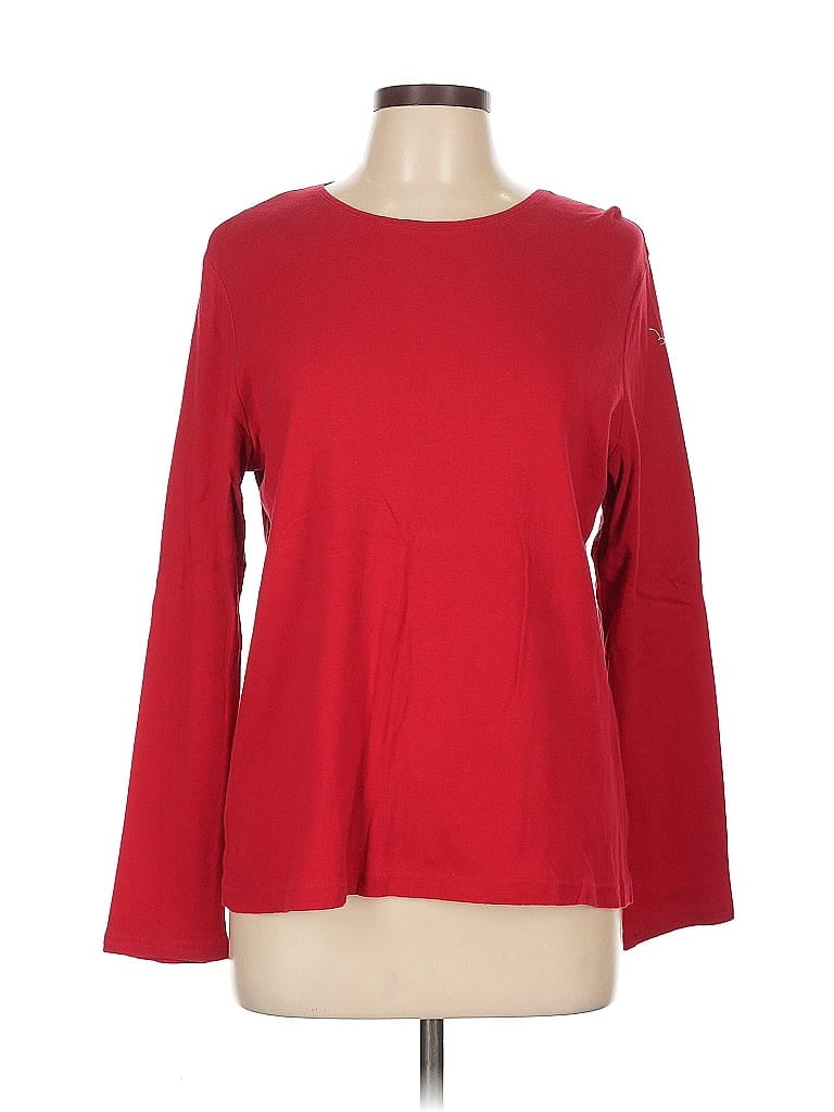 Pre-owned Croft & Barrow 3/4 Sleeve T-shirt In Red