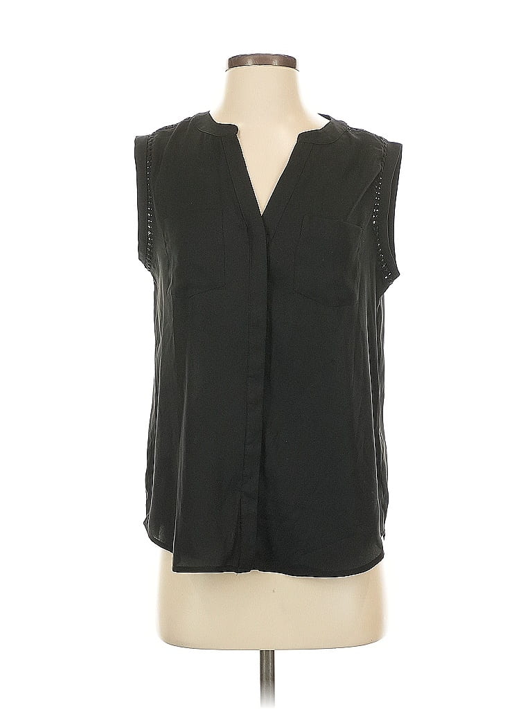 Pre-owned Ann Taylor Sleeveless Blouse In Black