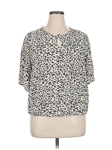 JM Collection Short Sleeve Blouse (view 1)