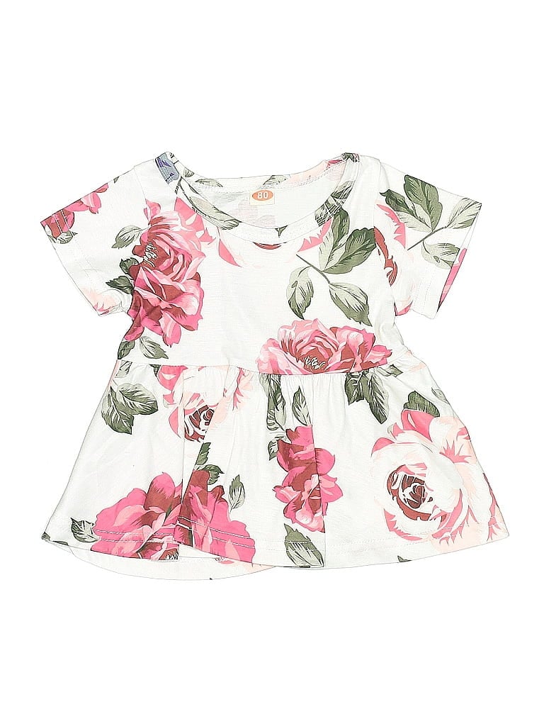 Pre-owned Unbranded Kids' Short Sleeve Blouse In White