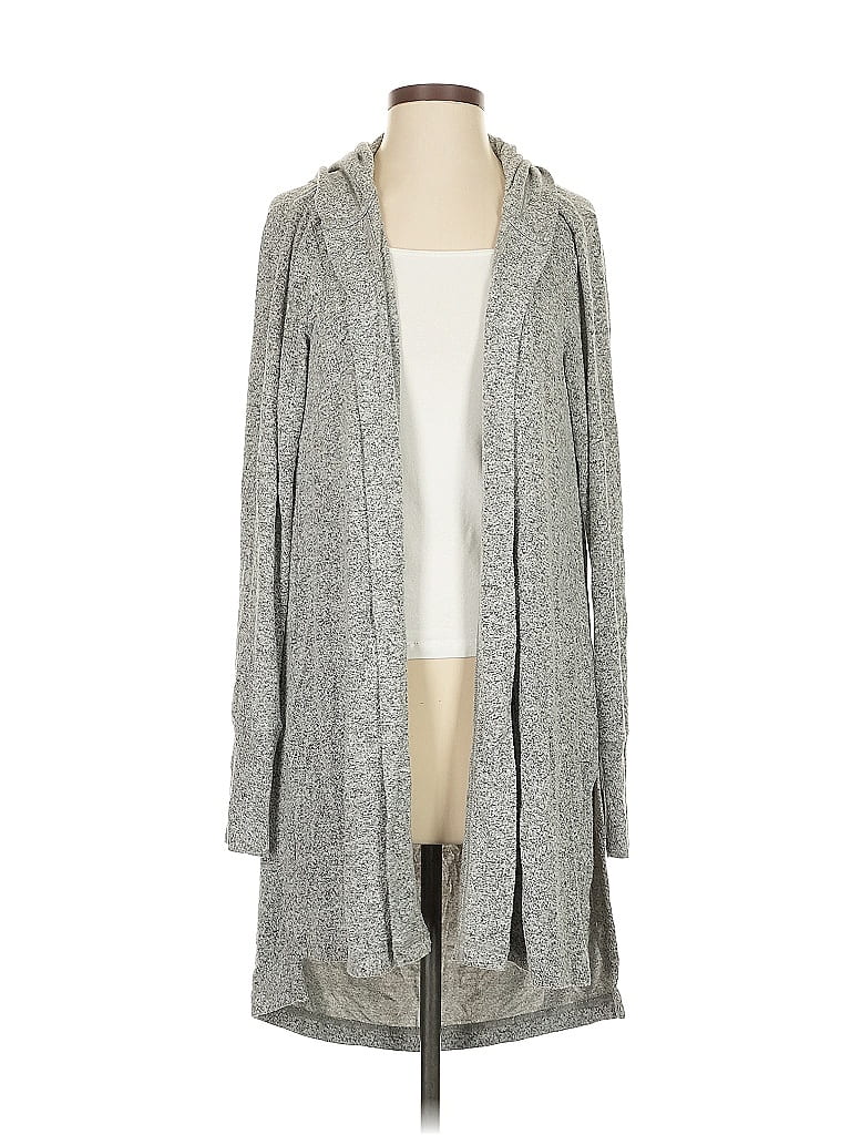 Pre-owned Athleta Cardigan Sweater In Gray