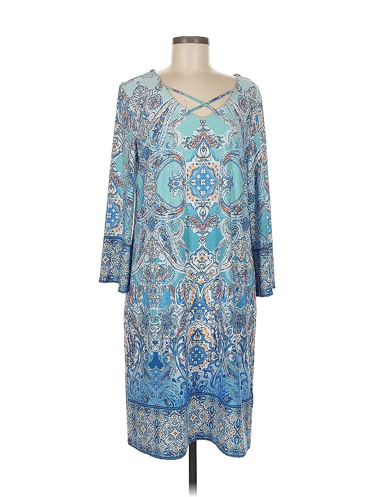 Ruby Rd. Paisley Blue Casual Dress Size M - photo 1