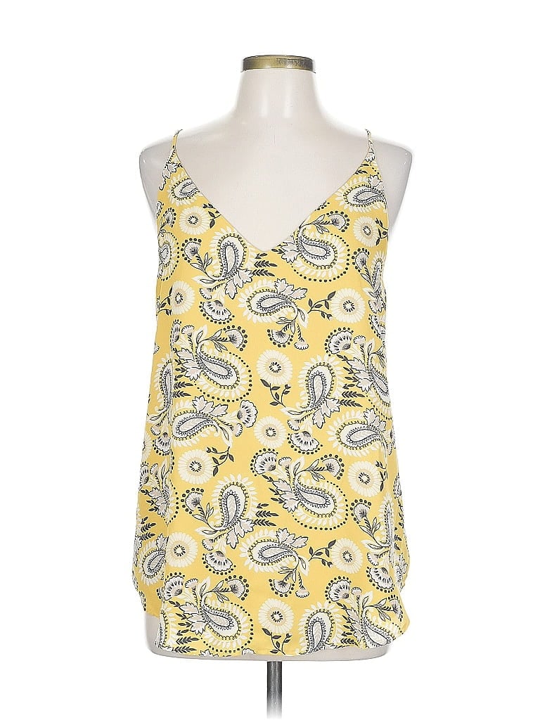 Pre-owned Ann Taylor Loft Outlet Sleeveless Top Yellow Halter Neckline Tops