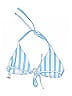 Unbranded Stripes Blue Swimsuit Top Size M - photo 2