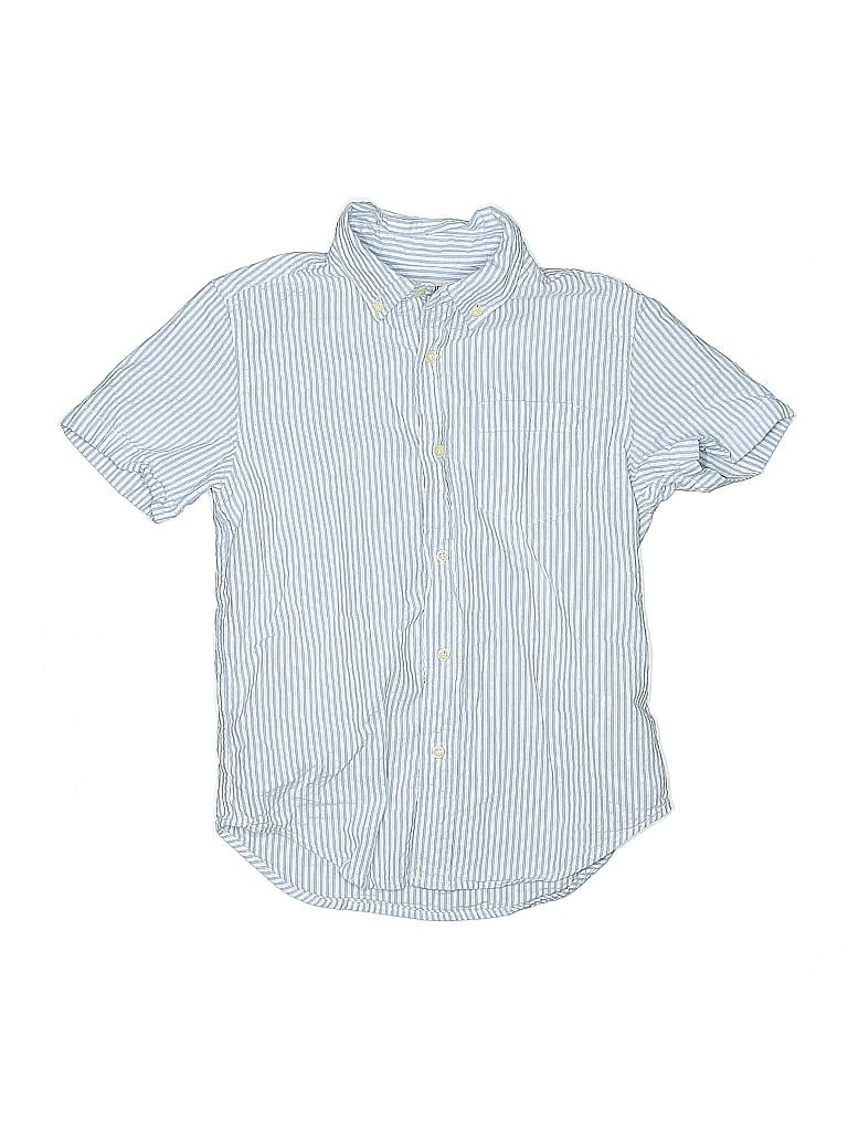 Click to view more detailed imagery on our partner's website Pre-owned Crewcuts Outlet Kids' Short Sleeve Button Down Shirt In Blue