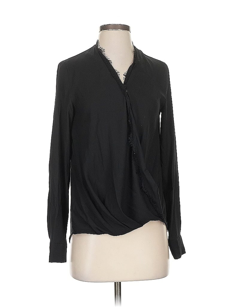 Pre-owned Ann Taylor Long Sleeve Blouse In Black