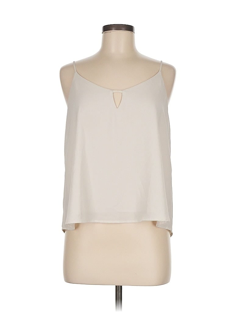 Pre-owned Lush Sleeveless Blouse In White