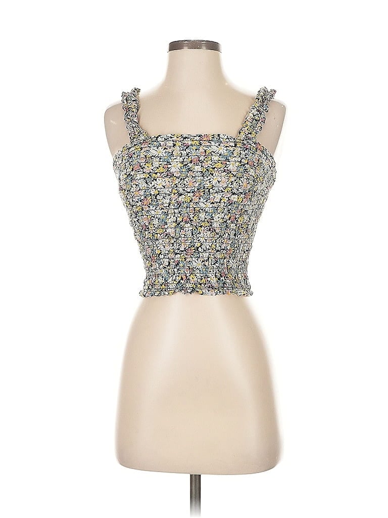 Pre-owned Abercrombie & Fitch Sleeveless Top Ivory Sweetheart Neckline Tops In White