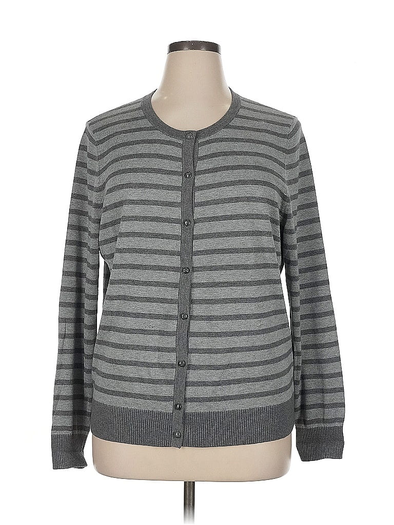 Click to view more detailed imagery on our partner's website Pre-owned Lands' End Cardigan Sweater In Gray