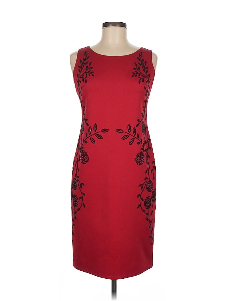 Pre-owned Ronni Nicole Cocktail Dress In Burgundy
