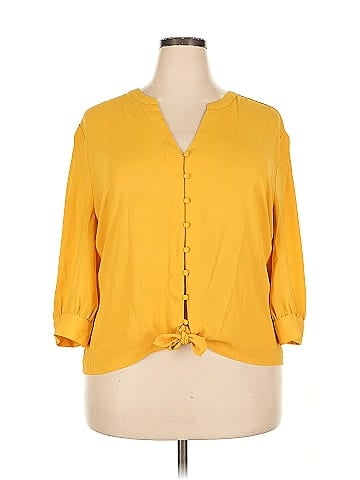 Soho JEANS NEW YORK & COMPANY 3/4 Sleeve Blouse (view 1)