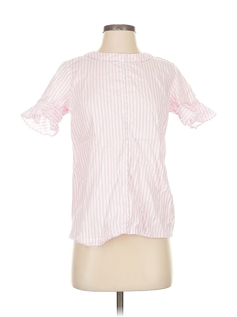 Pre-owned Banana Republic Short Sleeve Blouse In Pink