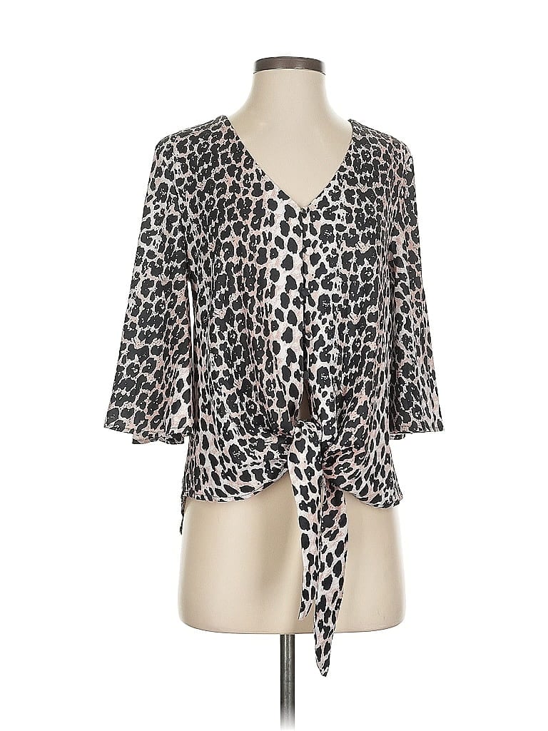 Pre-owned Unbranded 3/4 Sleeve Blouse In White