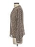 A New Day 100% Polyester Animal Print Silver Long Sleeve Blouse Size S - photo 5