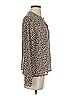A New Day 100% Polyester Animal Print Silver Long Sleeve Blouse Size S - photo 4
