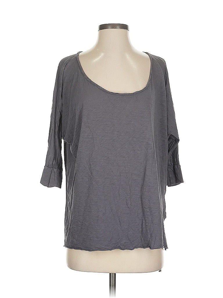 Pre-owned Fresh Produce 3/4 Sleeve T-shirt In Gray