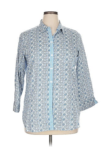 Foxcroft 3/4 Sleeve Button-Down Shirt (view 1)