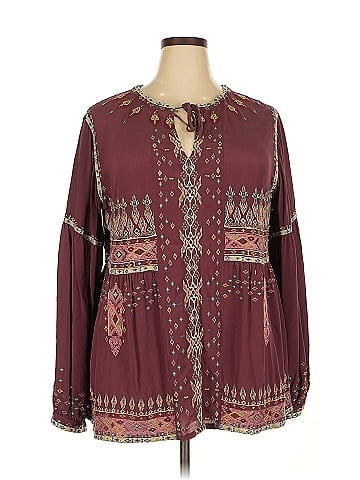 Johnny Was Long Sleeve Silk Top (view 1)