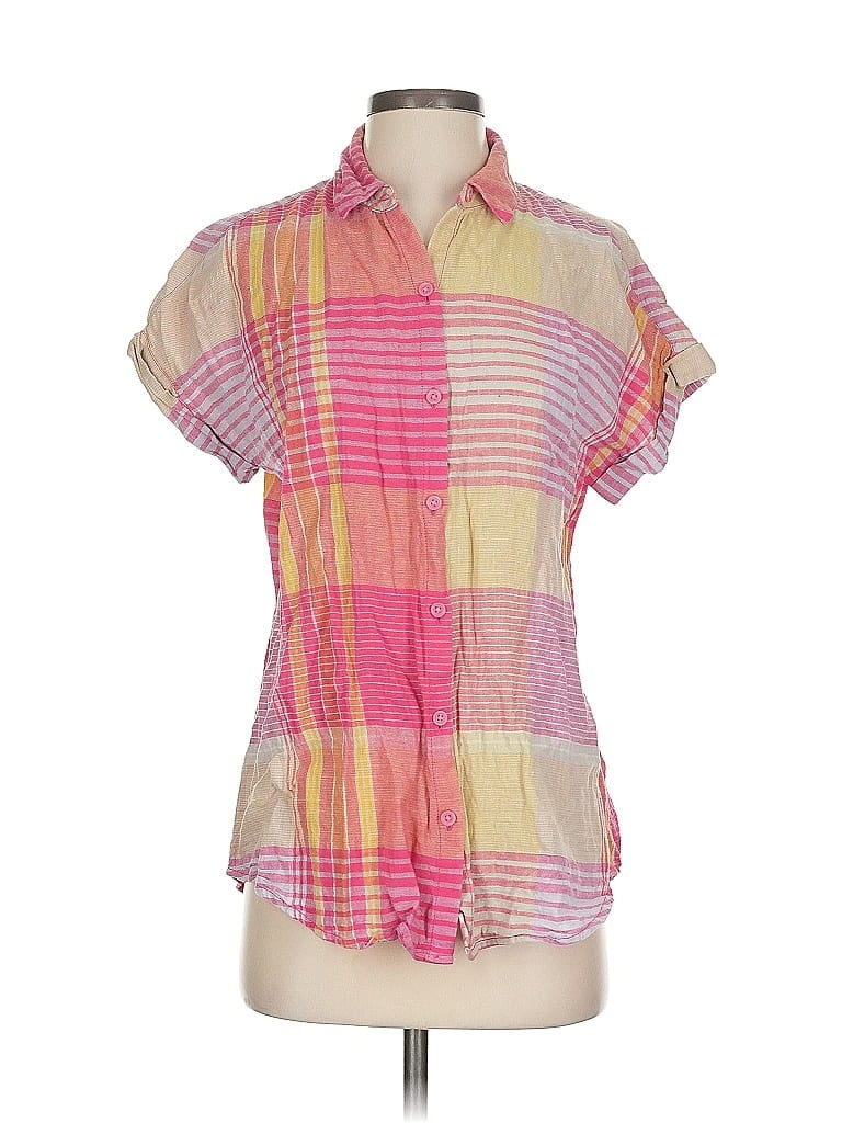 Pre-owned Beachlunchlounge Short Sleeve Blouse In Pink