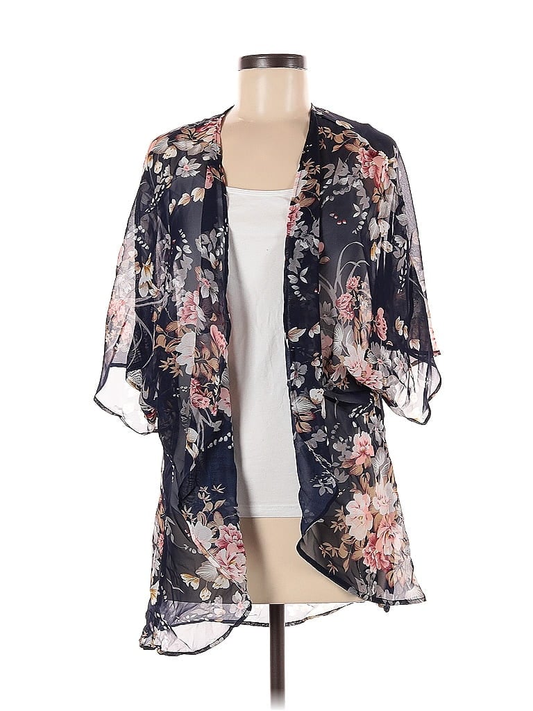 Pre-owned Unbranded Kimono In Blue