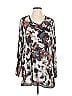 LOGO by Lori Goldstein Silver Long Sleeve Blouse Size L - photo 1