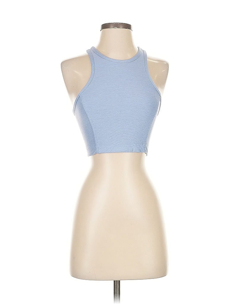 Click to view more detailed imagery on our partner's website Pre-owned Outdoor Voices Tank Top Blue Halter Neckline Tops