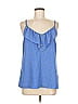 I Heart Ronson 100% Polyester Blue Sleeveless Blouse Size M - photo 1