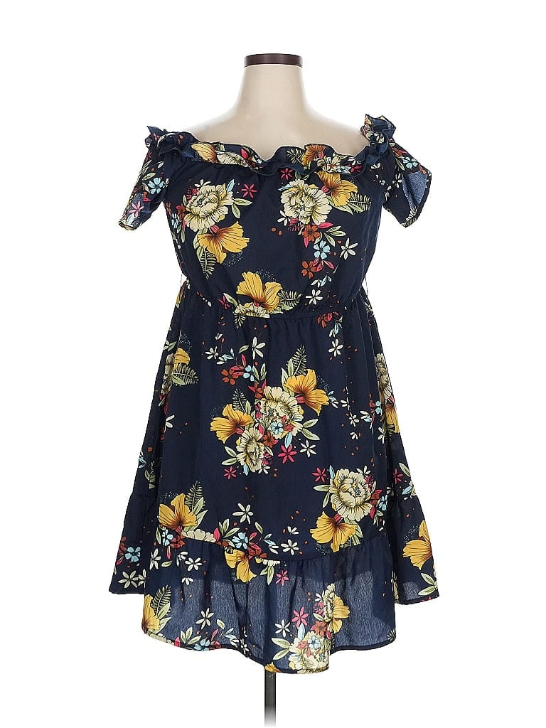 Pre-owned Shein Casual Dress In Blue