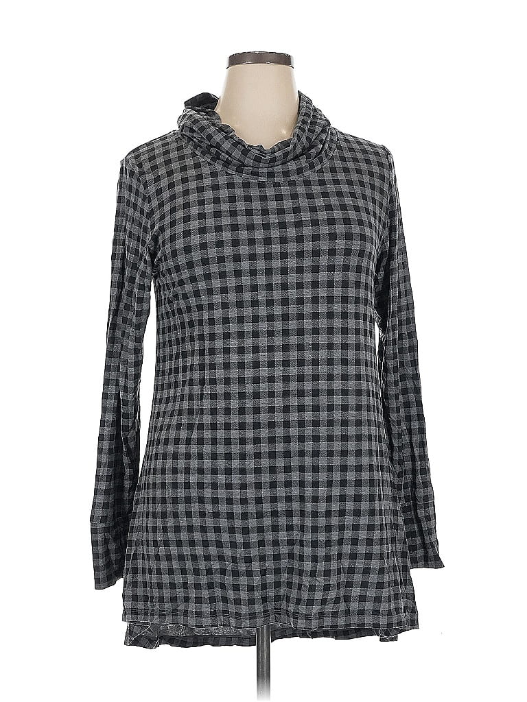 Cuddl Duds Houndstooth Gray Casual Dress Size XL - photo 1