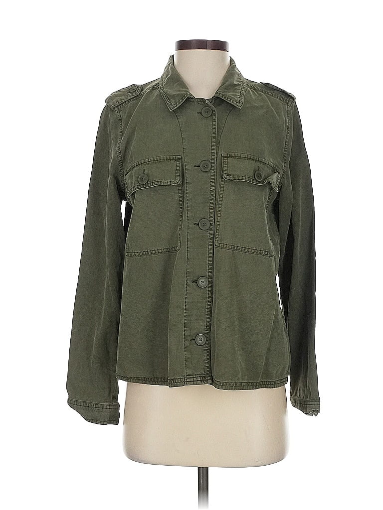 Pre-owned Lucky Brand 3/4 Sleeve Button Down Shirt In Green