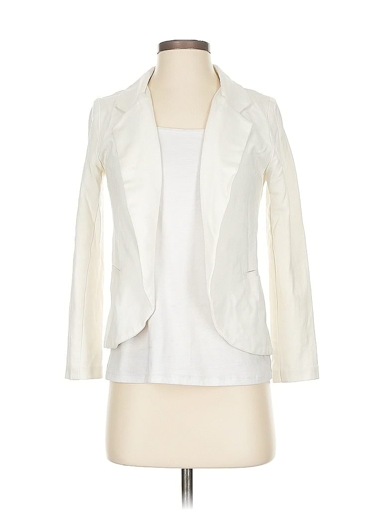 Pre-owned Bar Iii Blazer Jacket In White
