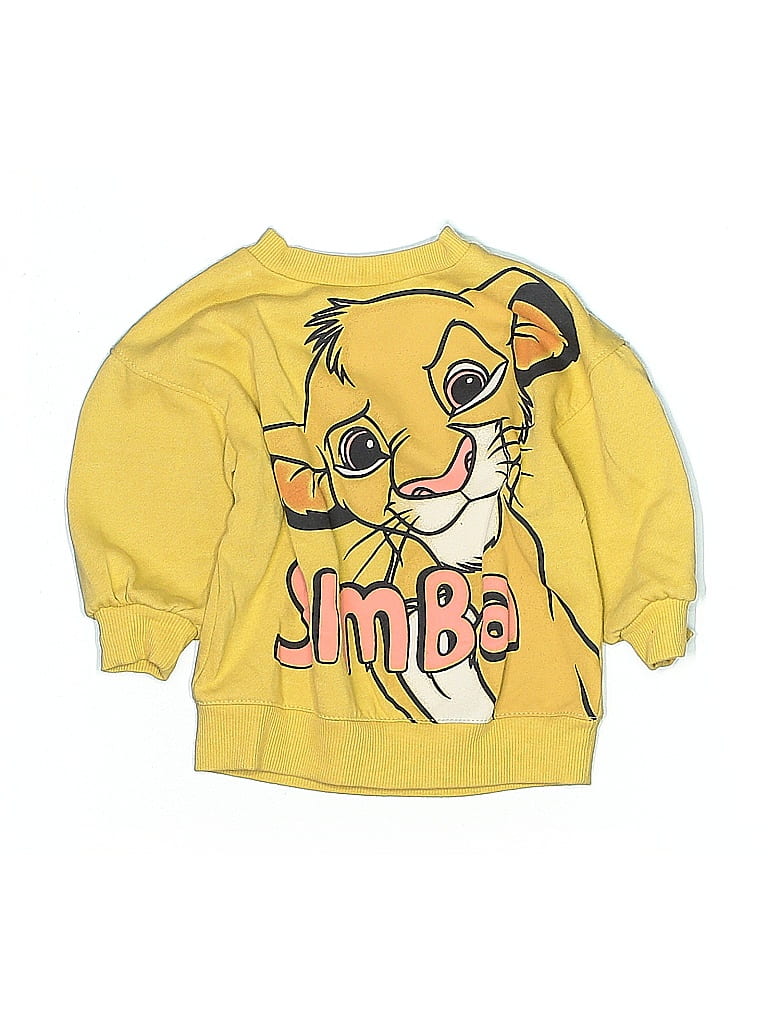 Pre-owned Disney Babies' Sweatshirt In Yellow