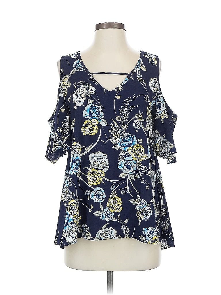 Pre-owned Blue Rain 3/4 Sleeve Blouse In Blue