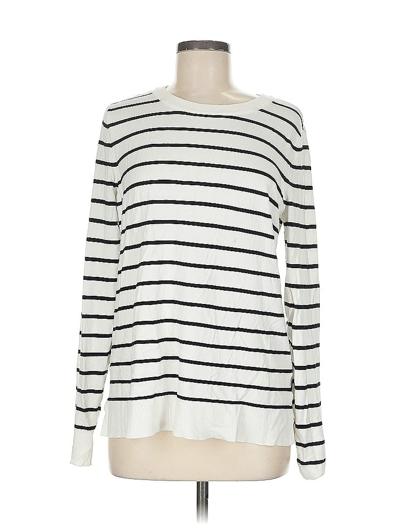 Pre-owned Style & Co Pullover Sweater In White