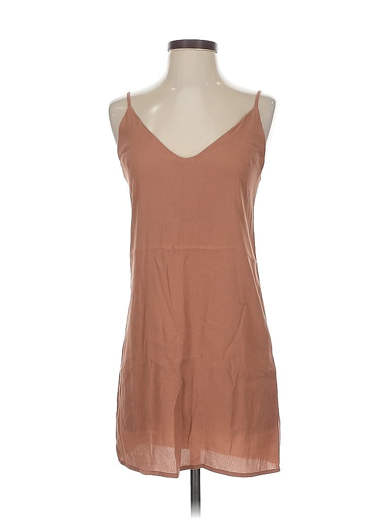 Pre-owned Olivaceous Sleeveless Top Brown Scoop Neck Tops