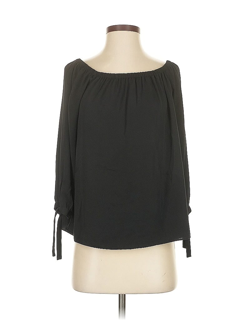 Pre-owned J.crew Factory Store 3/4 Sleeve Blouse In Black