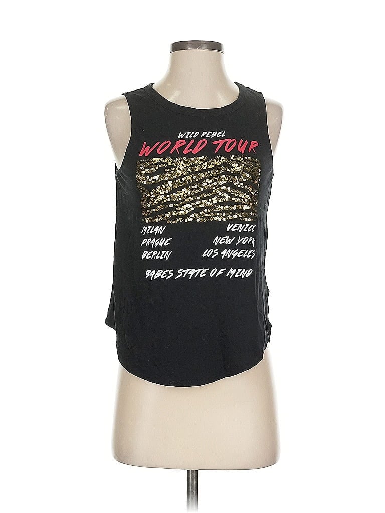 Pre-owned Express One Eleven Sleeveless T-shirt In Black