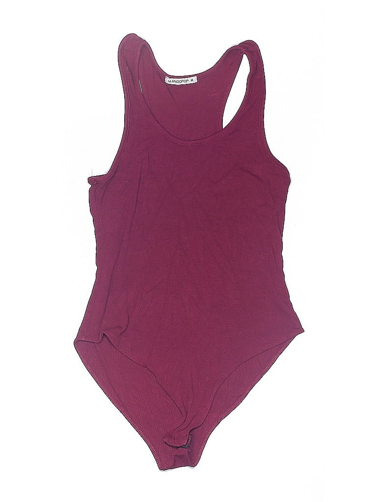 Click to view more detailed imagery on our partner's website Pre-owned Mangopop Collection Bodysuit In Burgundy