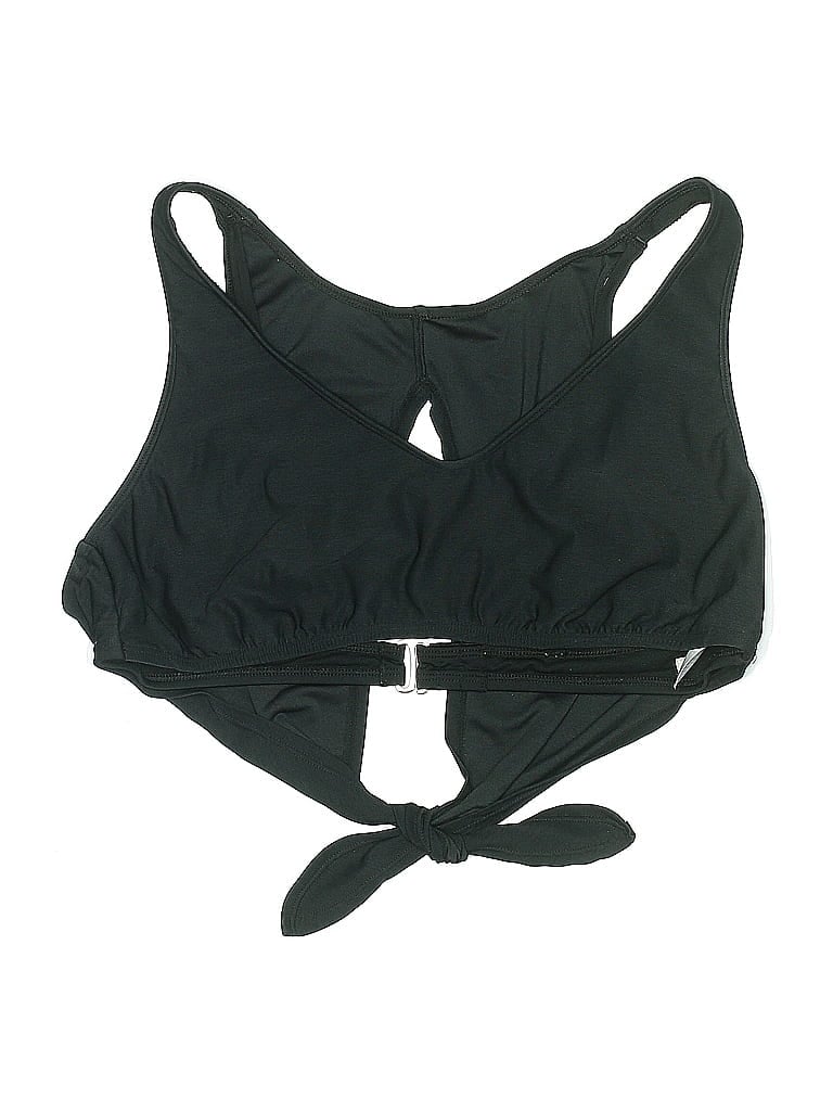 Pre-owned Kona Sol Swimsuit Top Black Solid Pattern Swimwear