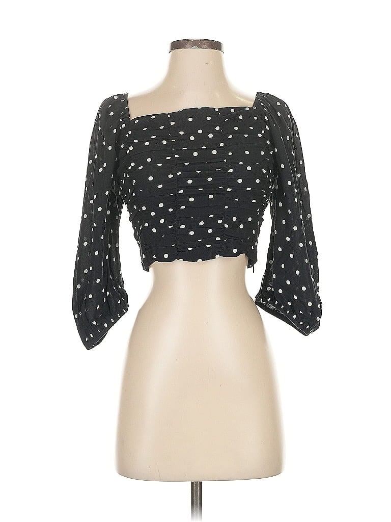 Click to view more detailed imagery on our partner's website Pre-owned Zara 3/4 Sleeve Blouse In Black