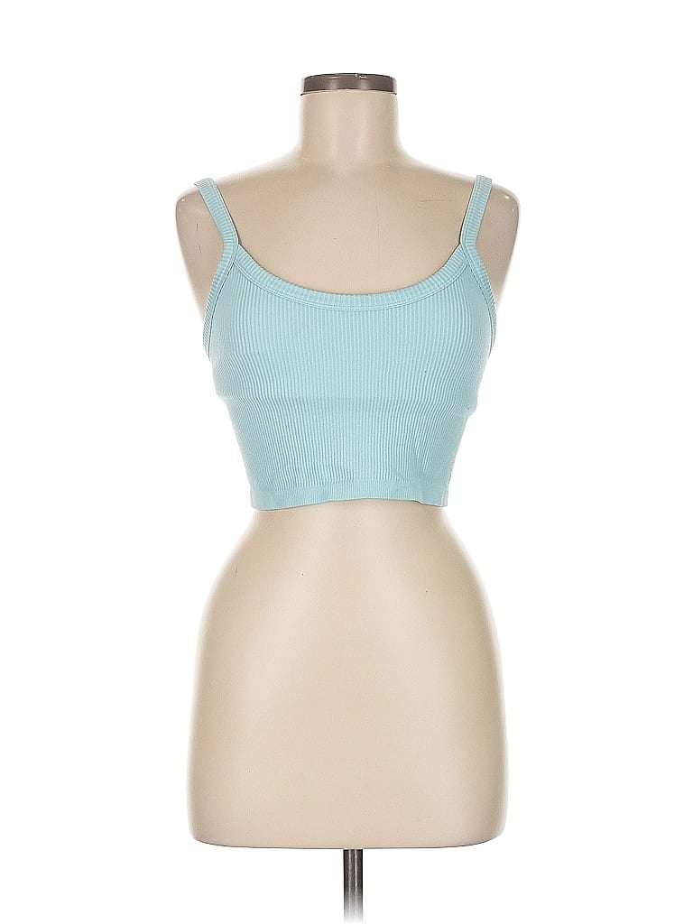 Pre-owned Unbranded Tank Top Blue Strapless Neckline Tops