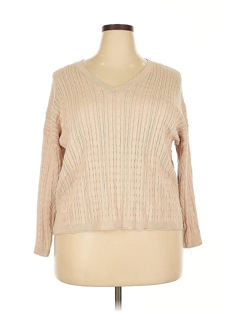 Pre-owned Adrianna Papell Pullover Sweater In Brown
