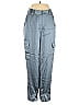 Babaton 100% Triacetate Blue Cargo Pants Size 2 - photo 1