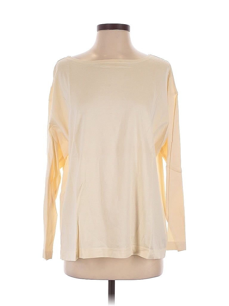 Pre-owned Eddie Bauer 3/4 Sleeve T-shirt In White