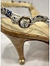 Chanel 100% Tweed Ivory Blue Crystal Cork CC Slingback Pumps Size EU 40 - photo 5
