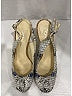 Chanel 100% Tweed Ivory Blue Crystal Cork CC Slingback Pumps Size EU 40 - photo 8