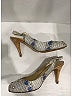 Chanel 100% Tweed Ivory Blue Crystal Cork CC Slingback Pumps Size EU 40 - photo 9